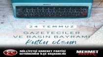 ARIÇ’TAN BASIN BAYRAMI MESAJI