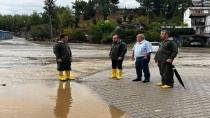 AKDENİZLİ SAĞANAK YAĞIŞ SONRASI SAHADAYDI